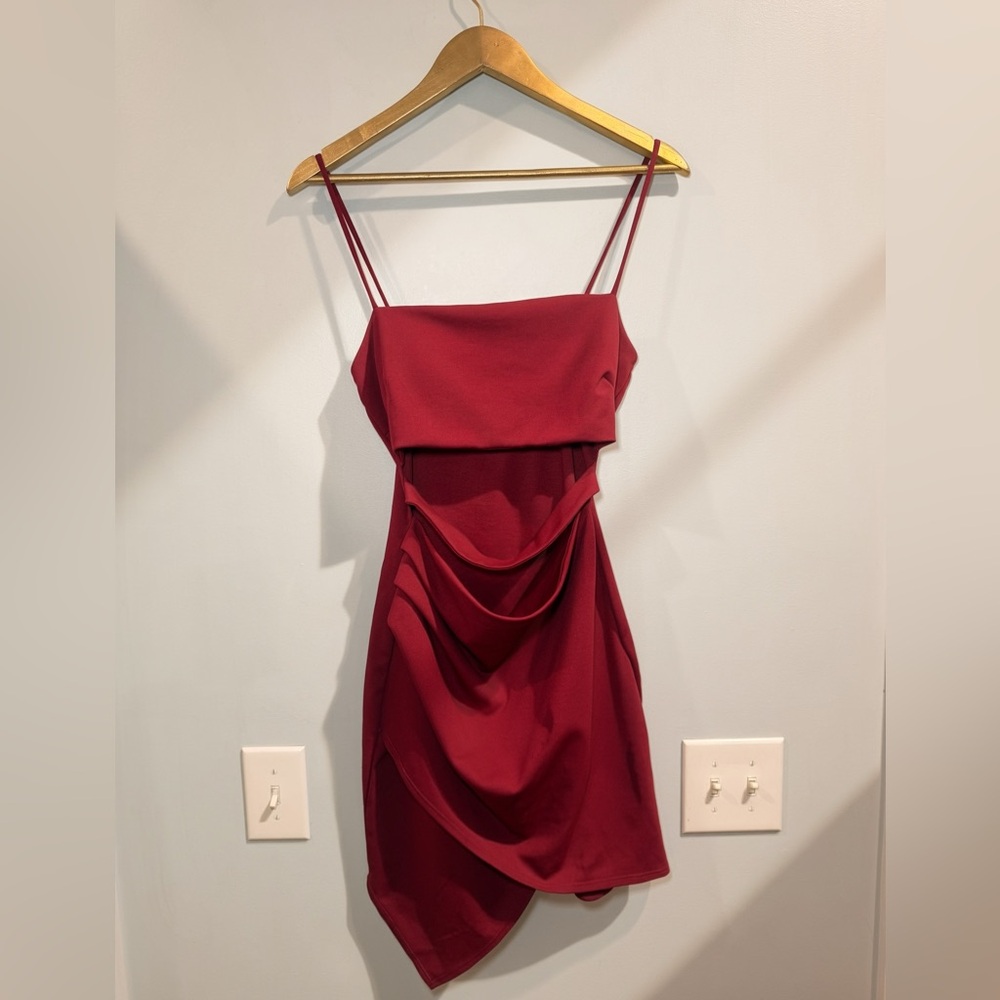 Windsor Red Such A Tease Cutout Bodycon Dress L